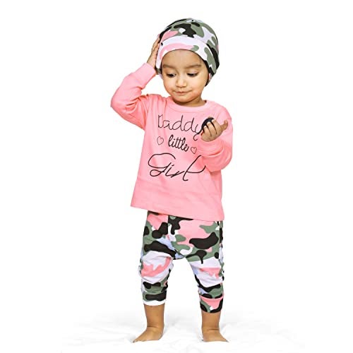 ARIEL Cotton Clothing Sets for Boys & Girls - Unisex Clothing Sets Full Sleeve T-Shirt & Pant -Size(2-3_Years) -Style(Pink-Cap) - Image 4