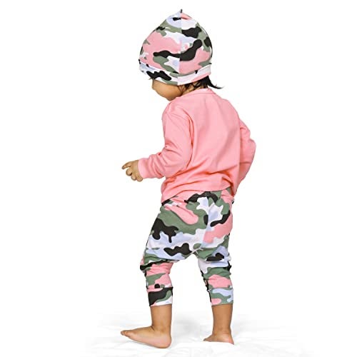 ARIEL Cotton Clothing Sets for Boys & Girls - Unisex Clothing Sets Full Sleeve T-Shirt & Pant -Size(2-3_Years) -Style(Pink-Cap) - Image 5