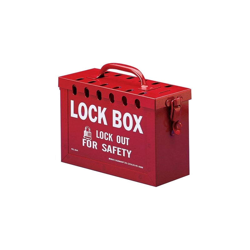 - 65699 Portable Group Lock Box, Metal,Red