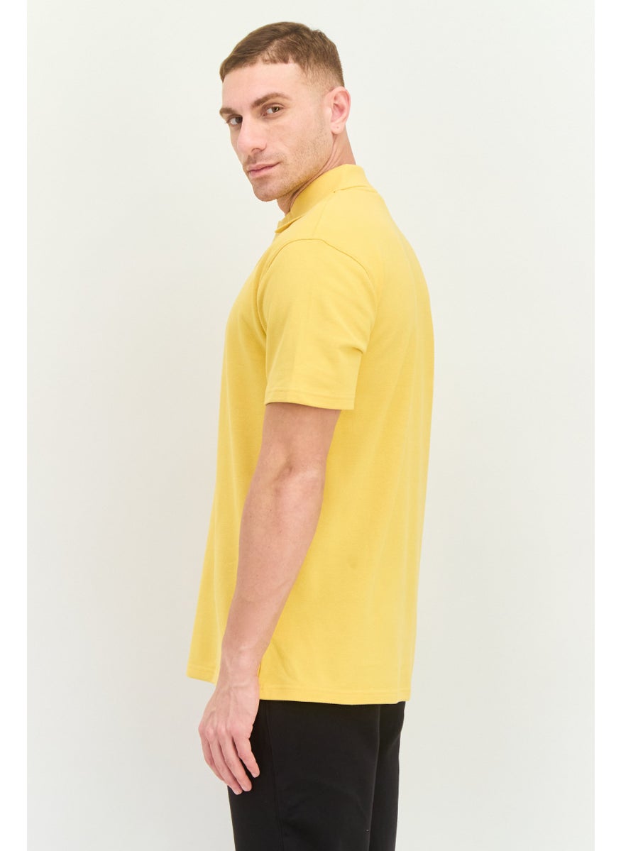 Puma x Select Men Sportswear Fit Short Sleeve Outdoor Polo Shirt, Yellow  - Image 3