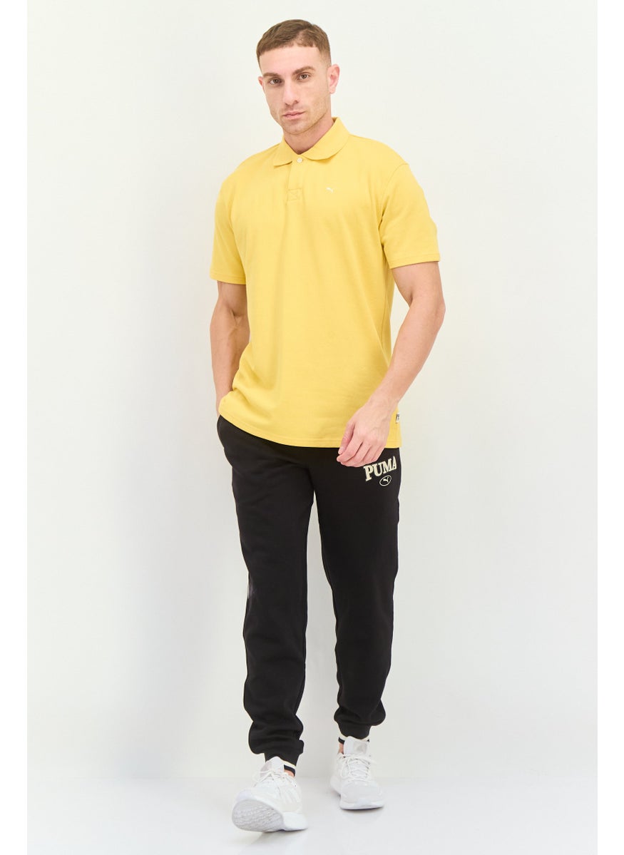 Puma x Select Men Sportswear Fit Short Sleeve Outdoor Polo Shirt, Yellow  - Image 4