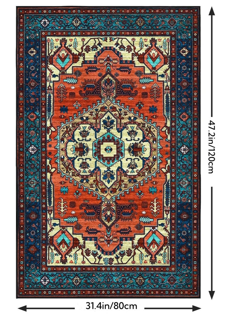 آنا سجادة كريستال مخملية غير قابلة للانزلاق بحجم 80*120 سم لغرفة المعيشة المنزلية耐用 - Image 1