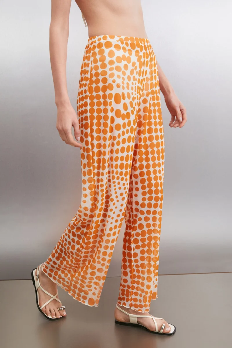 جريميلانج Arista Women Summer Tulle Orange / Patterned Pants