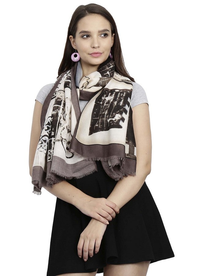 FabSeasons Cotton Viscose Abstract Printed Soft Scarf/Scarves, Shawl and Stoles for Women, Size - 85 * 180 cms - Image 1