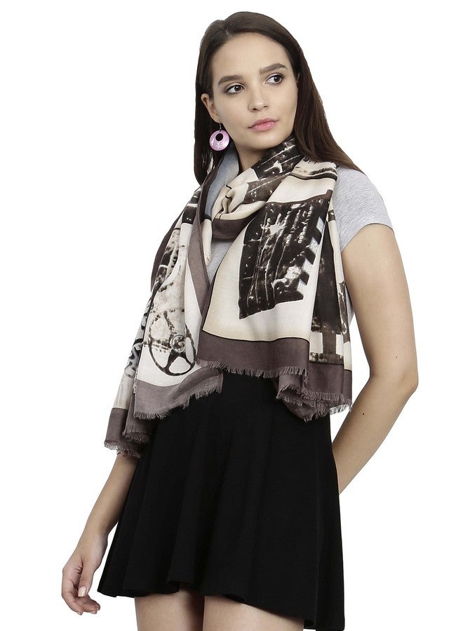 FabSeasons Cotton Viscose Abstract Printed Soft Scarf/Scarves, Shawl and Stoles for Women, Size - 85 * 180 cms - Image 5