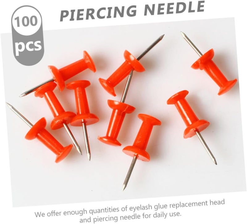 DOITOOL 100pcs Eyelash Glue Bottle Nozzle Caps with Bottle Opening Needle for Unclogging Dried Adhesives Compact for Easy Storage and Practical Use - Image 5