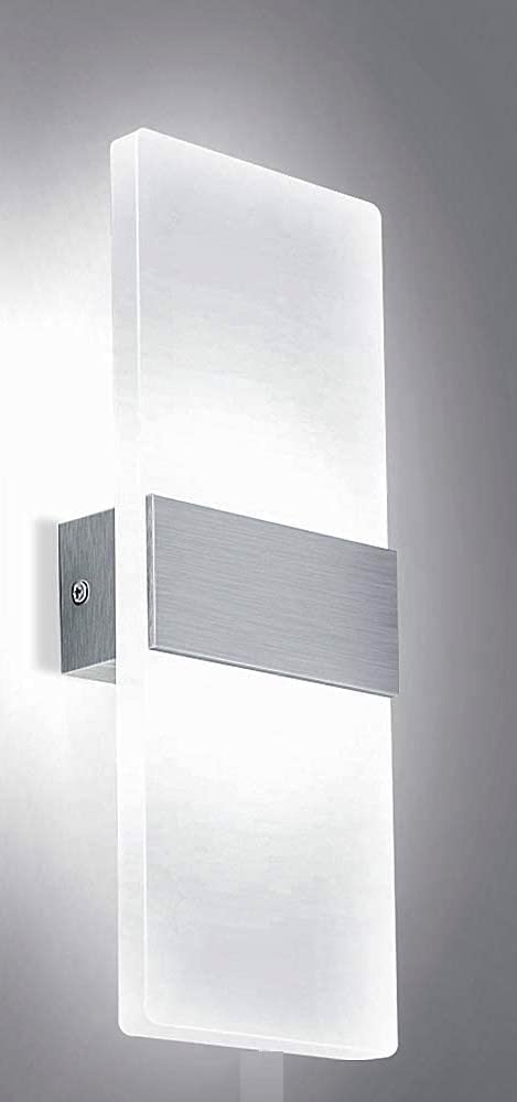 Groeien 15 Watts Rectangular Acrylic LED Wall Lamp- White (1) - Image 1