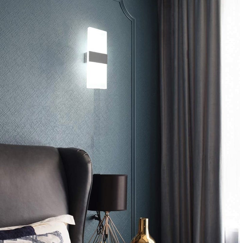 Groeien 15 Watts Rectangular Acrylic LED Wall Lamp- White (1) - Image 2
