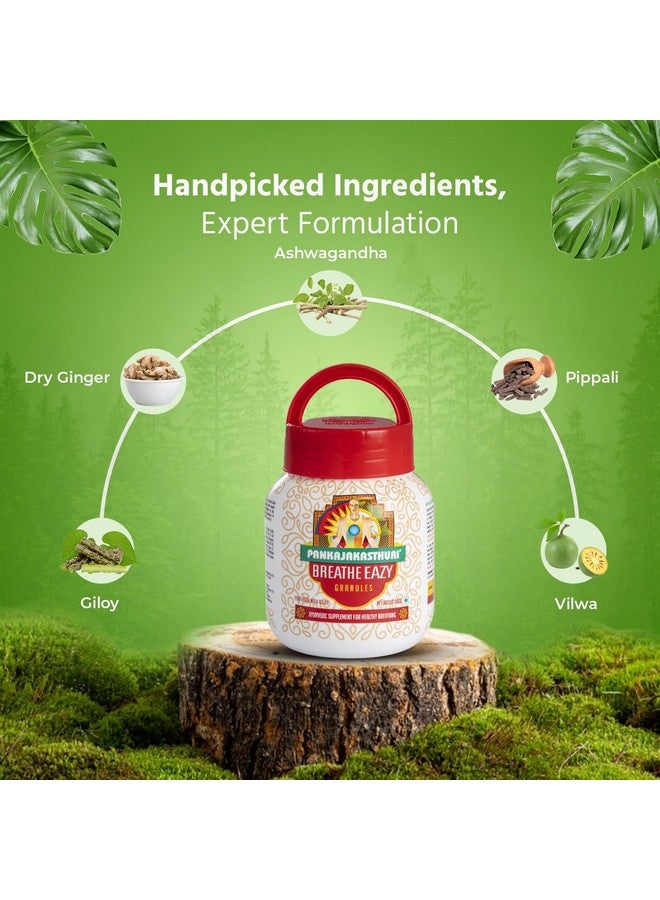 Pankajakasthuri Pankajakasthuri Breathe Eazy Granules 100% Ayurvedic For Cough & Cold, Sinus, Breathing Disorders | Natural Immunity Booster | Unique Blend of 17 Ayurvedic Herbs - 200g - Image 2