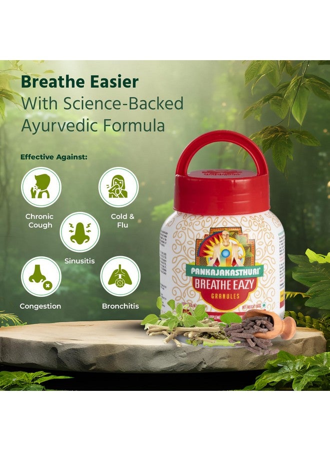 Pankajakasthuri Pankajakasthuri Breathe Eazy Granules 100% Ayurvedic For Cough & Cold, Sinus, Breathing Disorders | Natural Immunity Booster | Unique Blend of 17 Ayurvedic Herbs - 200g - Image 3