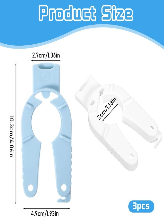 Apausvcm 3Pcs Water Bottle Opener, Multifunctional Plastic Bottle Cap Opener Ergonomic Soda Can Openers for Arthritic Hands, Weak Hands, Seniors, Elderly - Image 3