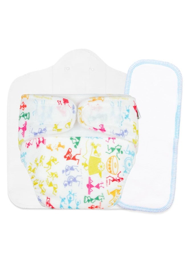 SuperBottoms New Born UNO Cloth Diaper Combo Pack - Includes 1 UNO Diaper, 1 DryFeel Magic Pad & 1 Universal Booster Pad - Reusable, Washable, Organic & Rash-Free - For Babies - 0-3M - Eco-Friendly - Image 1