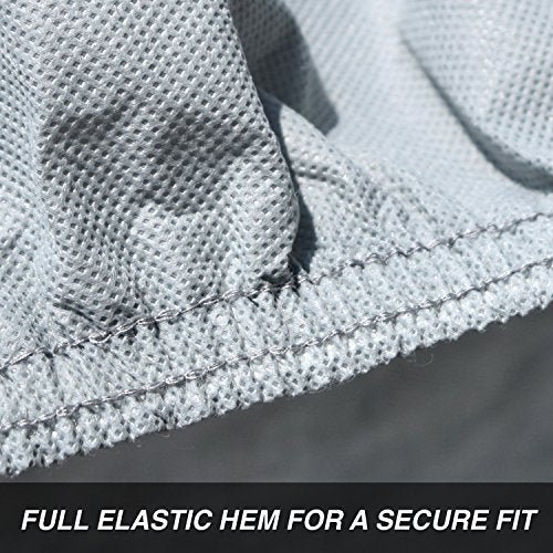 Budge غطاء SUV بجد ديرو 3 طبقات، مقاوم للماء، مضاد للخدوش، مقاوم للغبار، يناسب SUVs حتى 15'5"، رمادي - Image 4