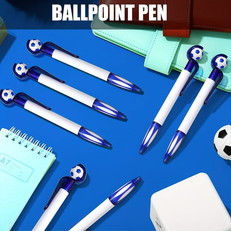 Soccer Ball Design Ballpoint Pens 15 Pcs Black Retractable Plastic Pens Medium 1.0Mm Point Soft Grip School Office - Image 5