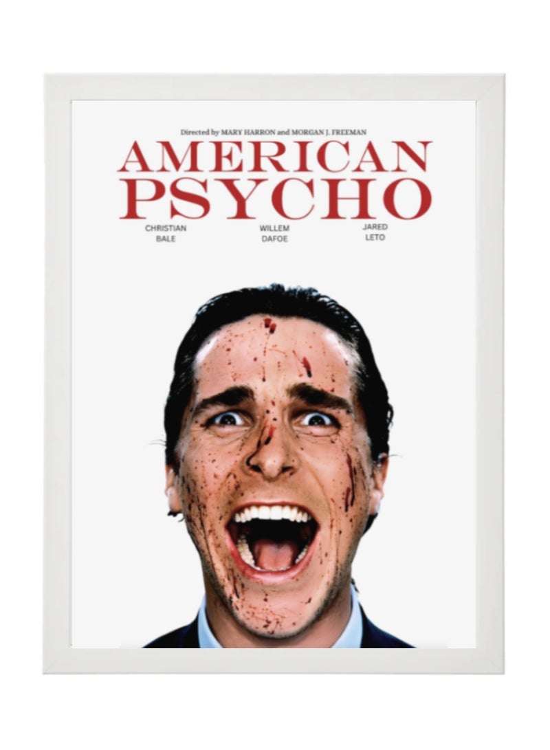 American Psycho Movie Poster with Frame 30x40cm