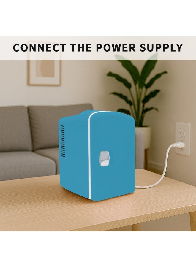 آي توما ثلاجة صغيرة 4 لتر ، 6 يمكن تبريد محمول ثلاجة شخصية للرعاية ، ثلاجة صغيرة مدمجة للمكتب ، غرفة النوم ، سكن النوم - Image 4