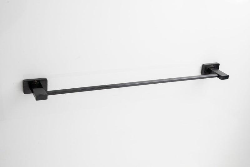 AQUARIUM Parth Metal Silk Series Towel Bar ? Premium Stainless Steel Bathroom Towel Holder | Rust-Resistant, Wall-Mounted | Easy Installation | Ideal for Bathrooms & Wash Areas (Black Matt) - Image 1