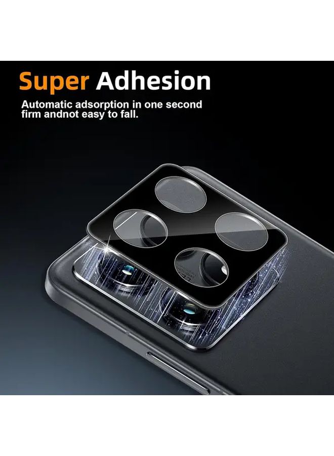 3 Pack Black Tempered Glass Camera Lens Protector For Xiaomi 14T Scratch Resistant Anti Fingerprint - Image 4