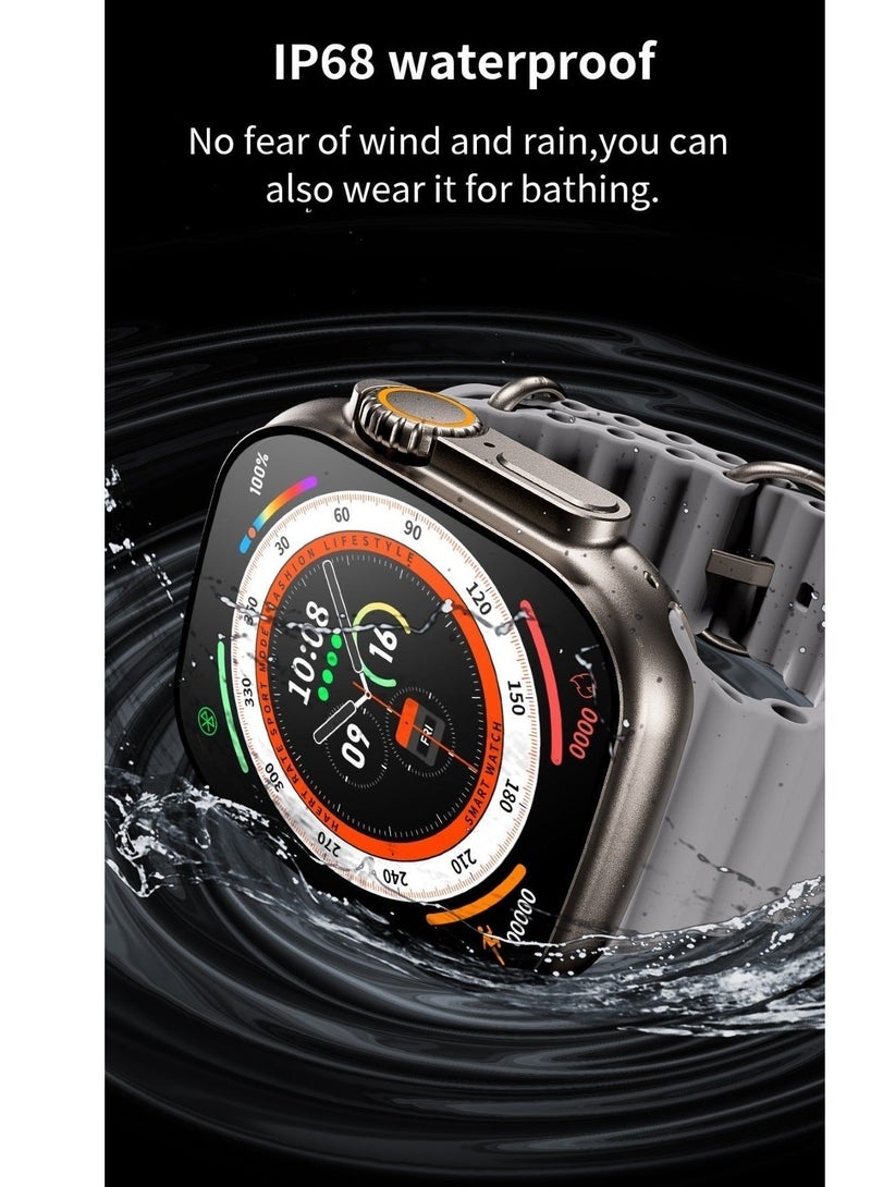 SP ISNUP Smart Watch 3in1 Deluxe Edition  Waterproof IP67 With Health Fitness Tracker Sport Watch Supports NFC with 2 Bracelets and Protection Cover 49MM-Multicolour - Image 4
