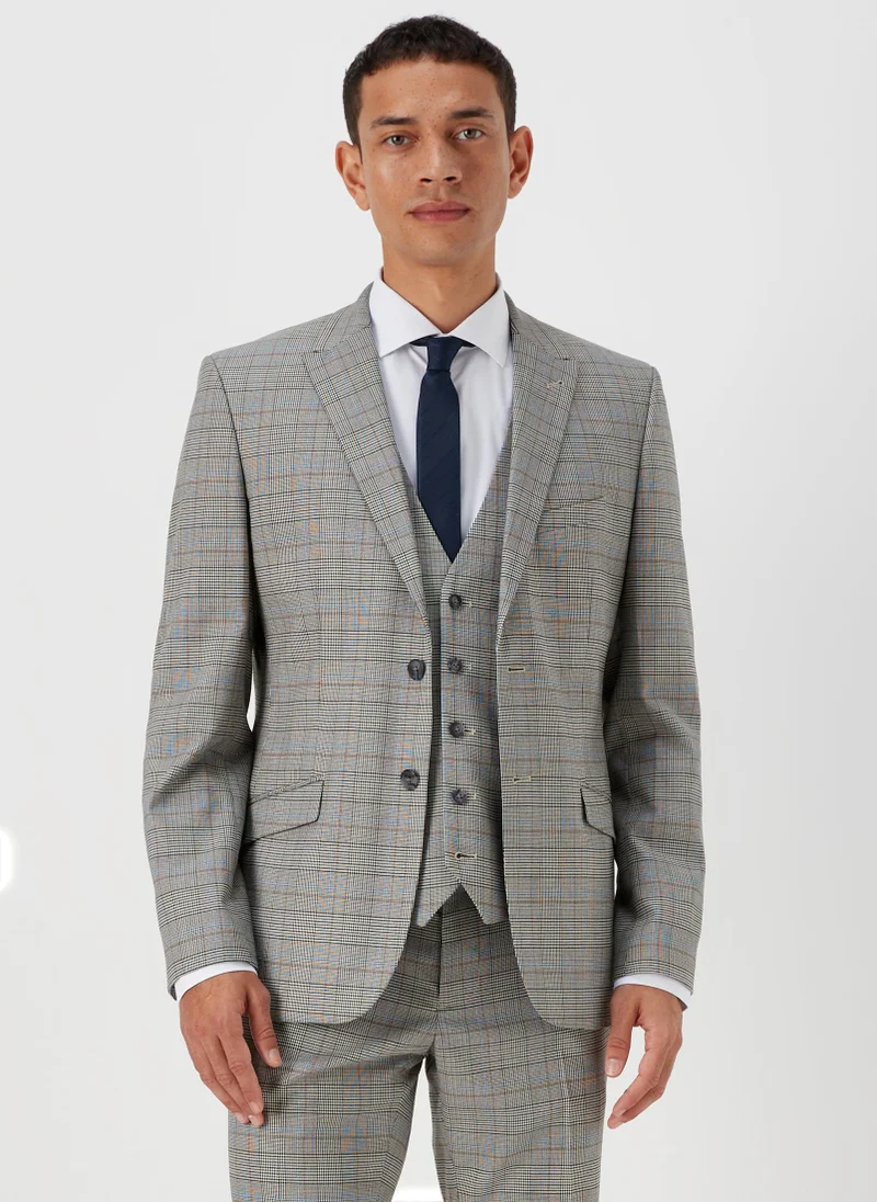 Matalan Taylor & Wright Stone Check Slim Fit Suit Jacket