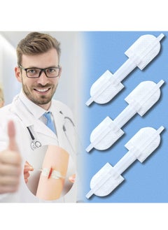 SYOSI Wound Closure Strips, Emergency Laceration Closure Kit to Repair Individual Combine Wounds Without Stitches, Butterfly Bandages for Wound Closure to Close, Cover Wounds 3 Pcs  - Image 1