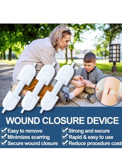SYOSI Wound Closure Strips, Emergency Laceration Closure Kit to Repair Individual Combine Wounds Without Stitches, Butterfly Bandages for Wound Closure to Close, Cover Wounds 3 Pcs  - Image 3