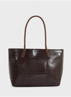 Khizana Horse Bit Detail Croc Tote Bag  - Image 2