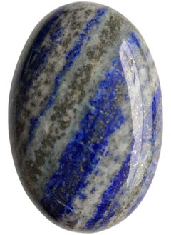 Loveliome Loveliome Lapis Lazuli Polished Stones, Oval Healing Palm Pocket Stone Indoor Fountain Stones Massage Energy Crystal  - Image 2