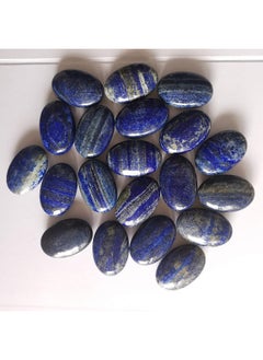 Loveliome Loveliome Lapis Lazuli Polished Stones, Oval Healing Palm Pocket Stone Indoor Fountain Stones Massage Energy Crystal  - Image 3