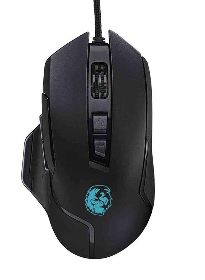 SilverCrest RGB Gaming Mouse - AVAGO 3050 4000DPI Optical (1000 Hz / 60IPS / 20G)- 6 LED Lights - 7 Prograble Buttons - Non-Slip Wired Ergonomic For MMO,RTS,FPS, MOBA Games (SGM 4000 A1) - Image 2