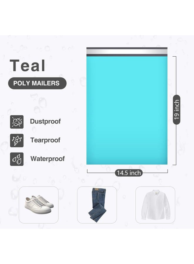 UCGOU 14.5x19 Inch Teal Poly Mailers 2.35MIL Premium Shipping Envelopes Mailer Self Sealed Mailing Bags with Self Adhesive Strip Waterproof and Tear-Proof Postal Bags 100Pcs - Image 2