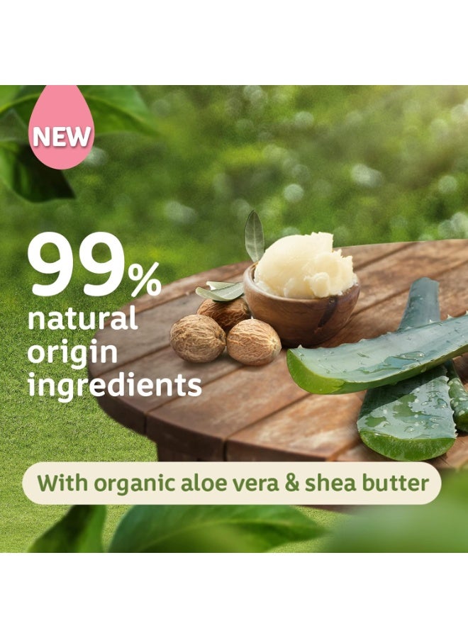 Johnson's Naturally Sensitive Lotion With Organic Aloe Vera & Shea Butter 395 ML - Image 2