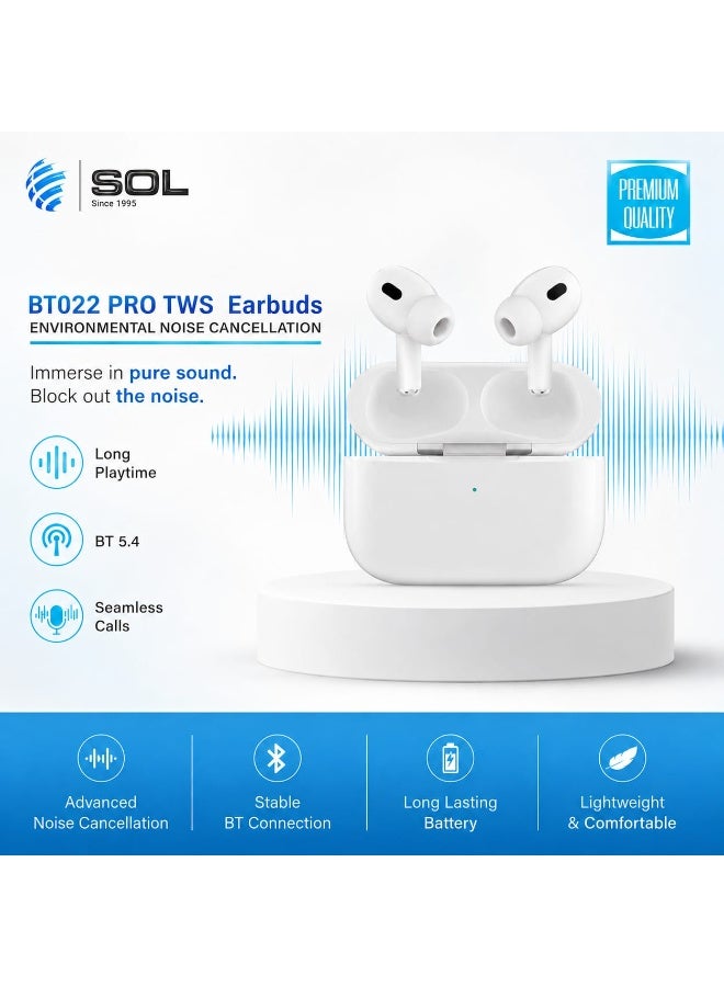 SOL سماعات أذن لاسلكية برو BT022 - أبيض - Image 2