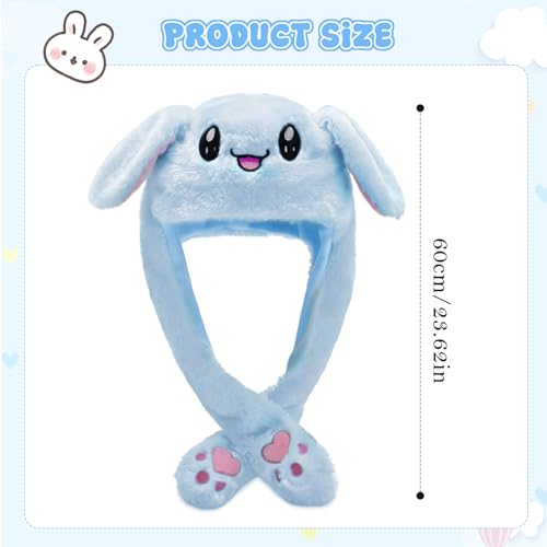 Flavizo Bunny Cap with Moving Ears | Funny Rabbit Hats with Paws | Cute Jumping Pop Up Beating Hat for Kids, Girls and Women | Plush Dress Up Toy Gift - Image 2