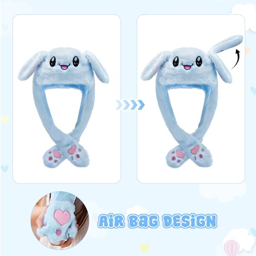 Flavizo Bunny Cap with Moving Ears | Funny Rabbit Hats with Paws | Cute Jumping Pop Up Beating Hat for Kids, Girls and Women | Plush Dress Up Toy Gift - Image 4