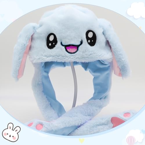 Flavizo Bunny Cap with Moving Ears | Funny Rabbit Hats with Paws | Cute Jumping Pop Up Beating Hat for Kids, Girls and Women | Plush Dress Up Toy Gift - Image 5