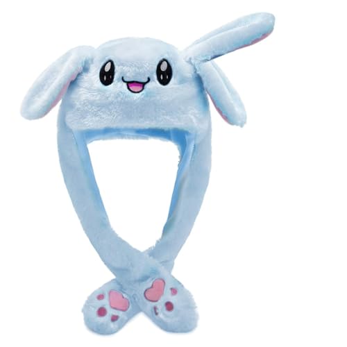 Flavizo Bunny Cap with Moving Ears | Funny Rabbit Hats with Paws | Cute Jumping Pop Up Beating Hat for Kids, Girls and Women | Plush Dress Up Toy Gift - Image 1