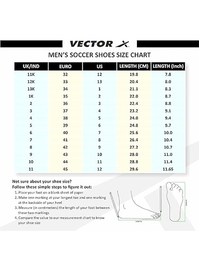 Vector X Fizer Indoor Football Shoes (Size:  4 UK/ 5 US / 38 EU) | Synthetic Leather | Moulded Insole | Faux Leather | Rubber | Thermoplastic Polyurethane | Minimal Water Absorption/Water Proof - Image 3