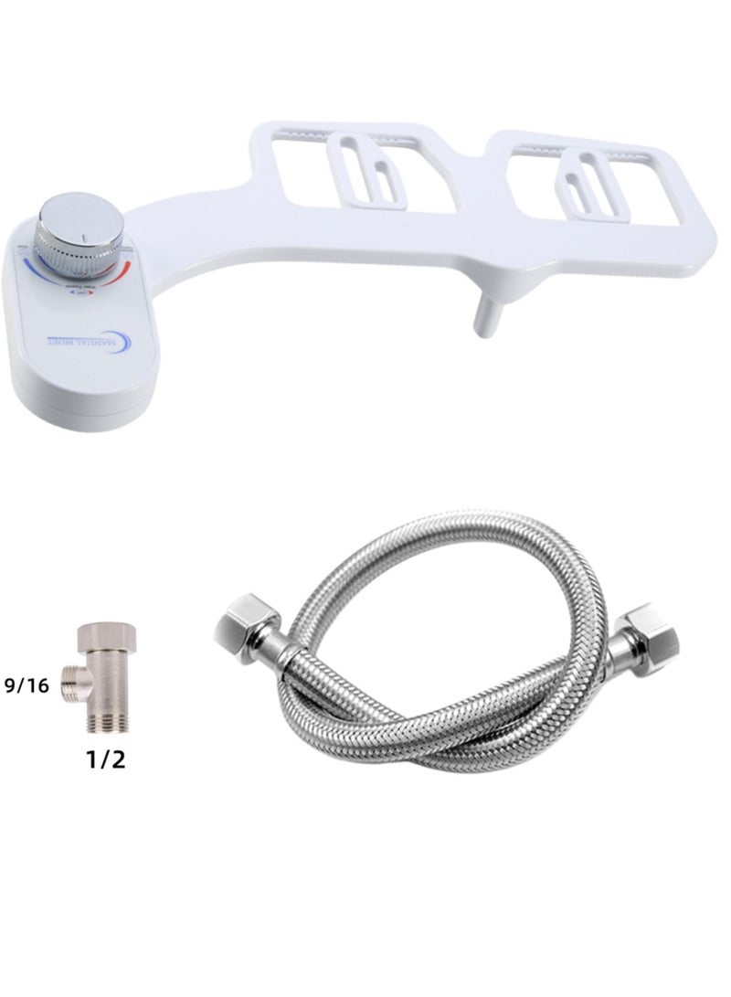 Adjustable Water Pressure Bidet Self-Cleaning Nozzle Fresh Water Non-Electric Bidet Attachment for Toilet Seat Easy Installation - Image 2