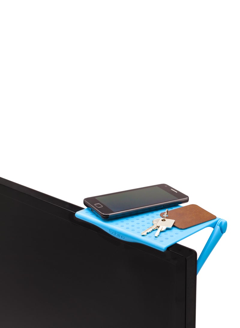 bobino TV Monitor Screen Shelf | Turquoise | Anti-Slid Anti-Skid Minimalist Monitor Mounted Organizer for Photo Frames, Remote, Pots, Dolls - Image 5