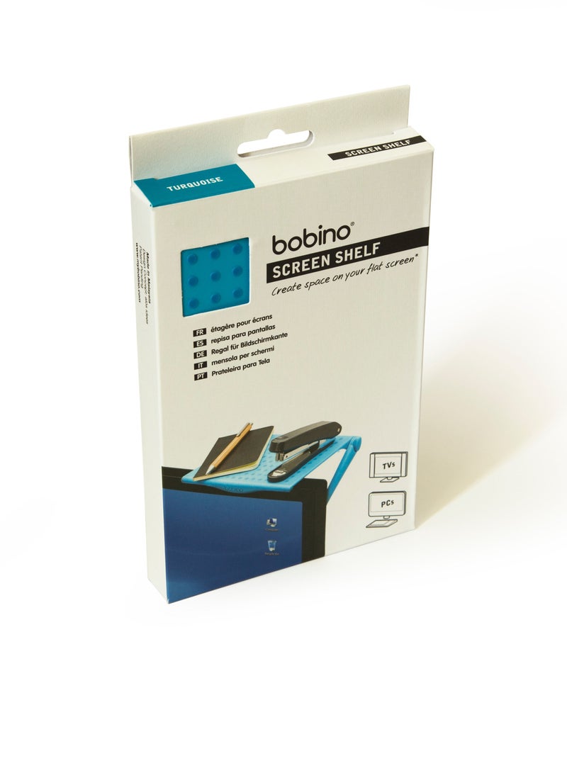 bobino TV Monitor Screen Shelf | Turquoise | Anti-Slid Anti-Skid Minimalist Monitor Mounted Organizer for Photo Frames, Remote, Pots, Dolls - Image 2