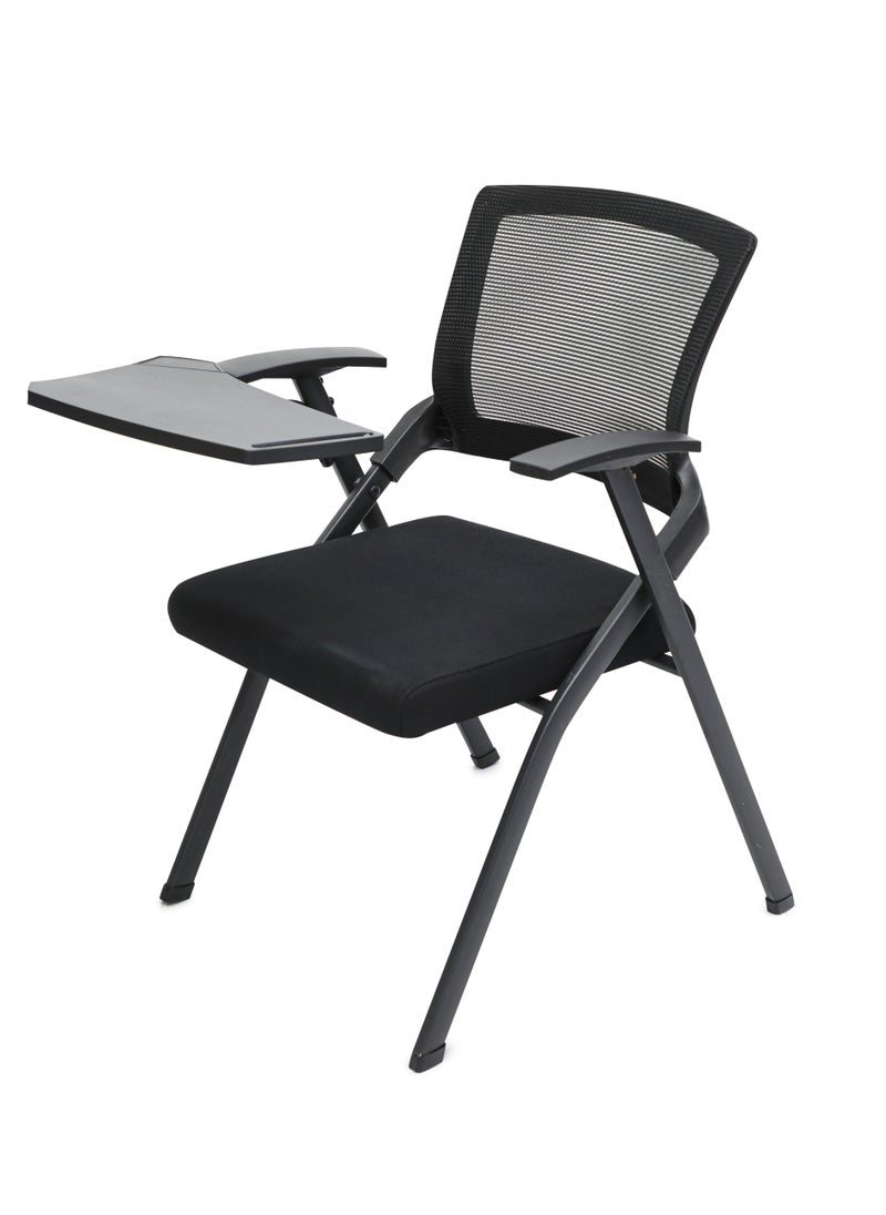 Multi Home Furniture Folding Training Chair with Mesh Back and Writing Pad MH-30-BLACK  - Image 1