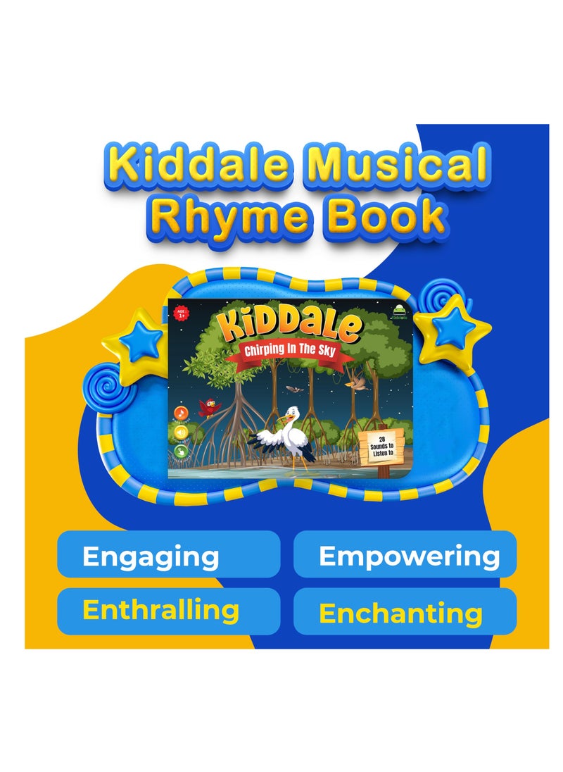 Kiddale Pack of 2 Musical Wild Animals Nursery Rhymes and Chirping in The Sky Birds Rhymes Sound Book for 1+ Year Old|Interactive Touch n Play Sound Book|Learning & Education for 1-3 Years Old  - Image 2