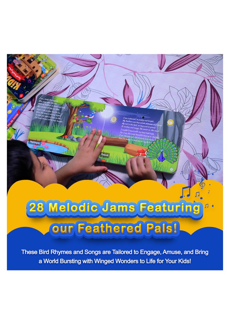 Kiddale Pack of 2 Musical Wild Animals Nursery Rhymes and Chirping in The Sky Birds Rhymes Sound Book for 1+ Year Old|Interactive Touch n Play Sound Book|Learning & Education for 1-3 Years Old  - Image 4