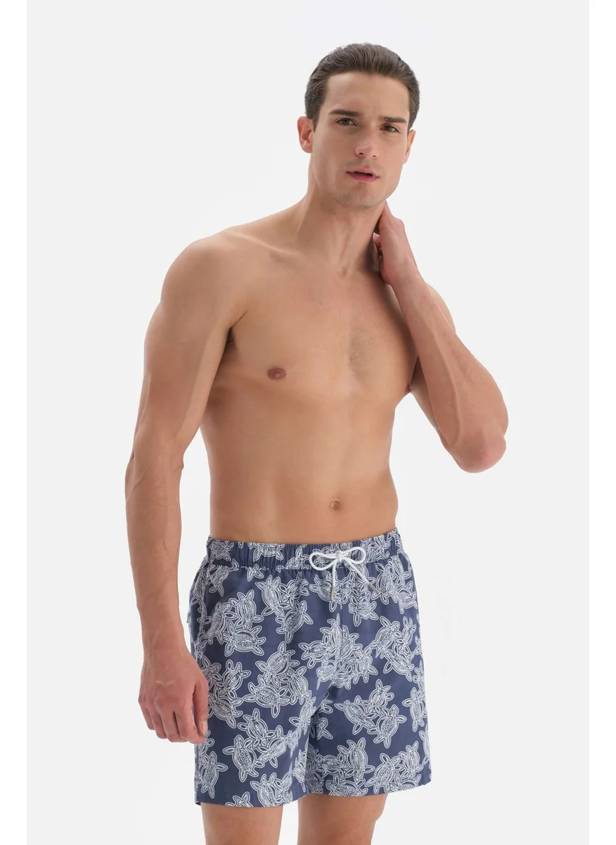 dagi Mountain Indigo Caretta Des. Medium Shorts