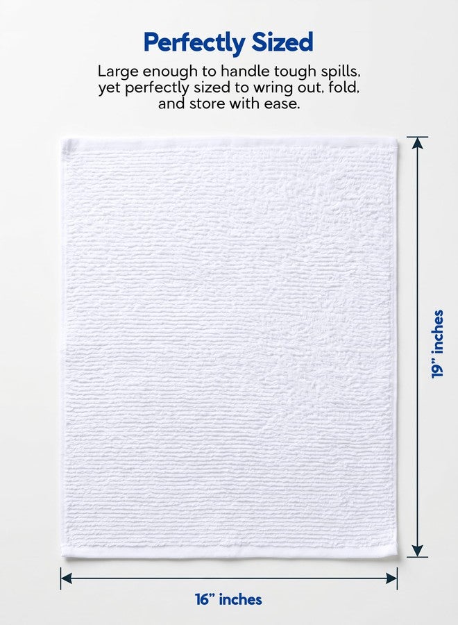 Utopia Towels Kitchen Bar Mops 16 x 19 Inches, 100% Cotton Super Absorbent Ribbed Bar Towels, Multi-Purpose Cleaning Towels for Home and Kitchen Bars 12 Pack White - Image 2