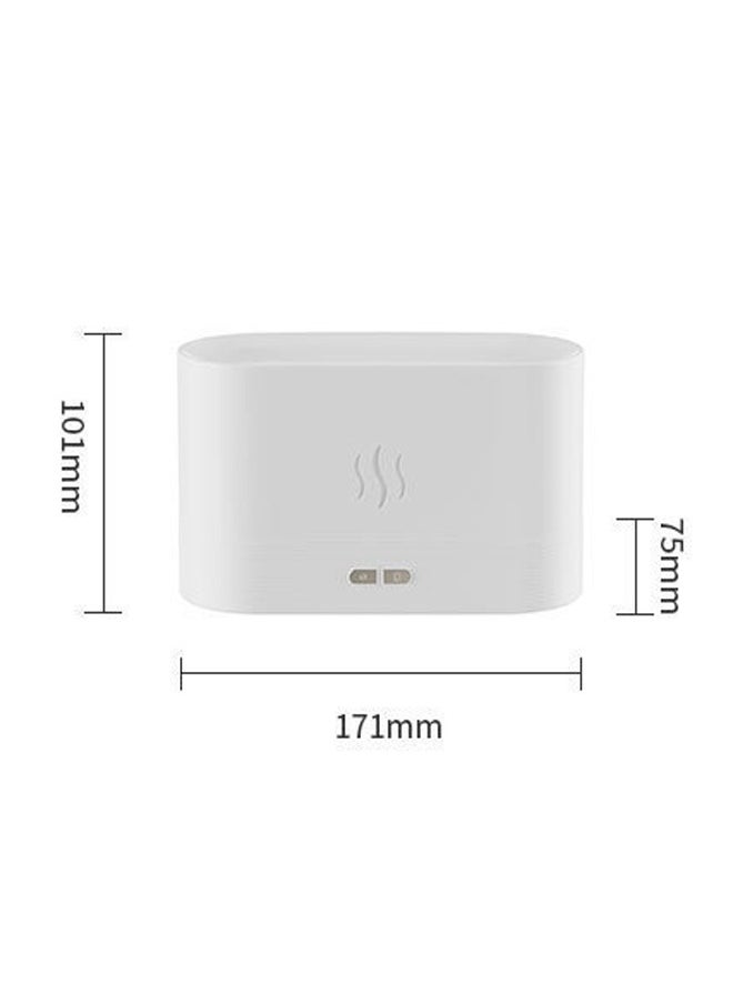 AnneFish - Noiseless Desk Flame Humidifier for Bedroom, Home, Office, Yoga Essential Oil Diffuser with No-Water Auto-Off Protection, 7 Color Lights - Image 1