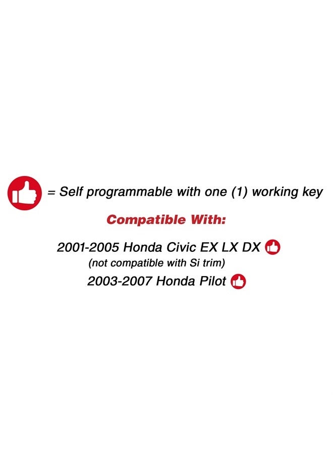 KeylessOption Keyless Entry Car Remote Fob With Uncut High Security T5 Ignition Transponder Key Replacement For NHVWB1U521 NHVWB1U523 (Pack of 2) - Image 2