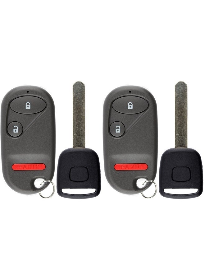 KeylessOption Keyless Entry Car Remote Fob With Uncut High Security T5 Ignition Transponder Key Replacement For NHVWB1U521 NHVWB1U523 (Pack of 2) - Image 1