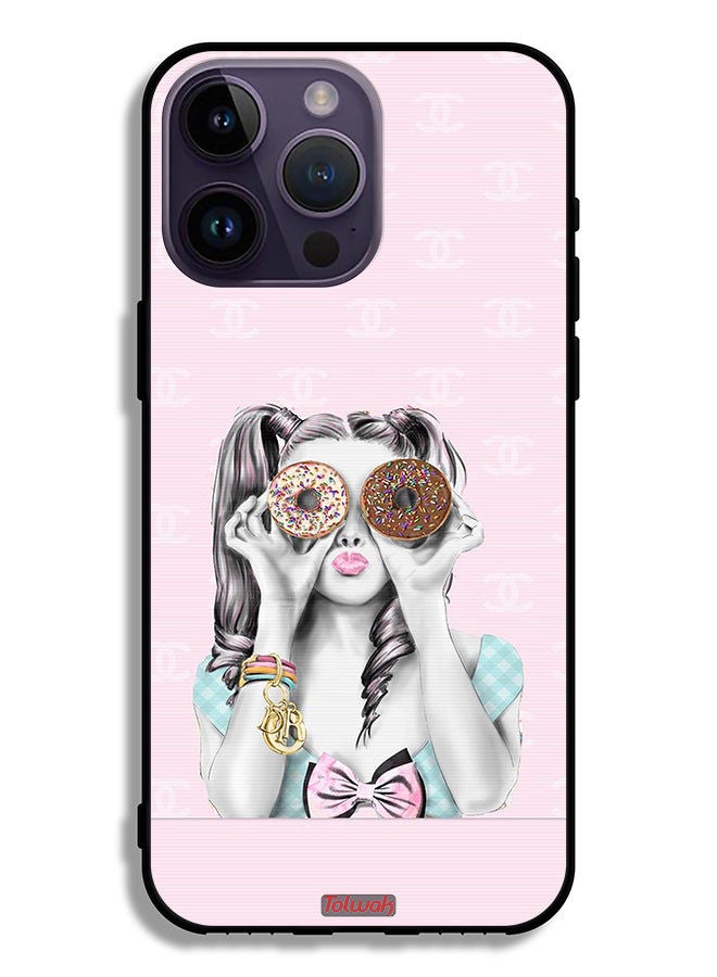 Tolwak Apple iPhone 14 Pro Max Protective Case Holding Two Donuts  - Image 2